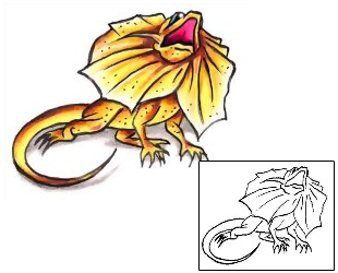 Lizard Tattoo Reptiles & Amphibians tattoo | G1F-01252