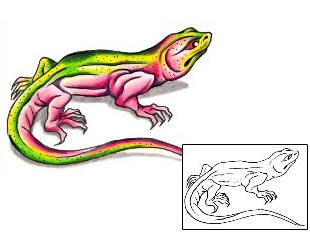 Lizard Tattoo Reptiles & Amphibians tattoo | G1F-01263
