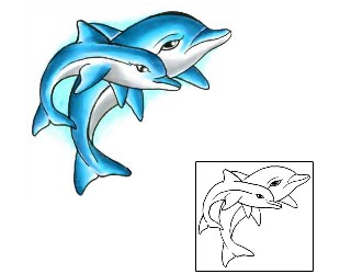 Dolphin Tattoo Marine Life tattoo | G1F-01277
