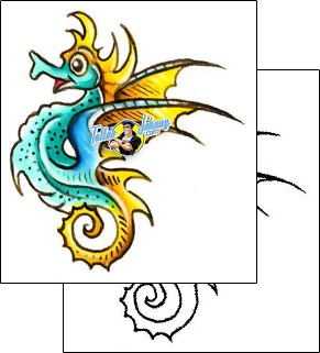 Sea Creature Tattoo tattoo-styles-cartoon-tattoos-gary-davis-g1f-01284