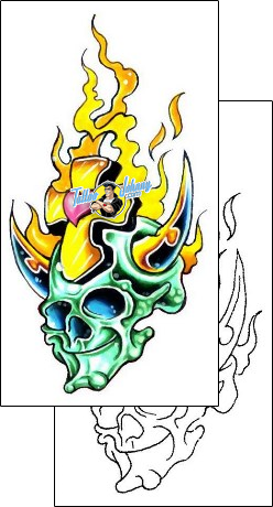Skull Tattoo fantasy-viking-tattoos-gary-davis-g1f-01290