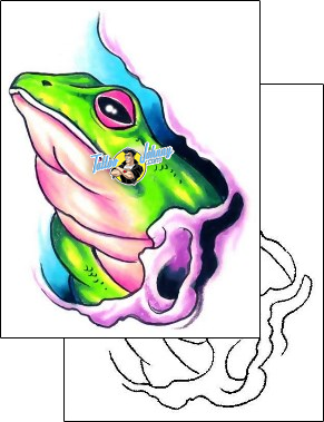 Torn Ripped Skin Tattoo reptiles-and-amphibians-frog-tattoos-gary-davis-g1f-01312