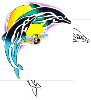 Dolphin Tattoo marine-life-dolphin-tattoos-gary-davis-g1f-01329