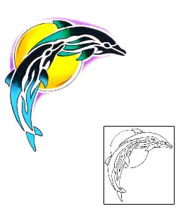 Dolphin Tattoo Marine Life tattoo | G1F-01329