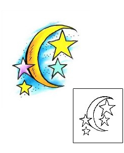 Moon Tattoo Astronomy tattoo | G1F-01411