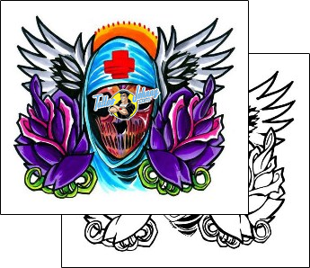 Wings Tattoo horror-tattoos-garrett-adderley-gaf-00068