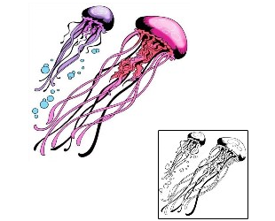 Jellyfish Tattoo Marine Life tattoo | GDF-00036