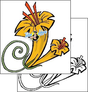 Flower Tattoo plant-life-flowers-tattoos-george-davis-gdf-00048