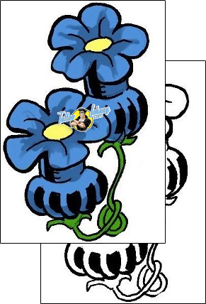 Flower Tattoo plant-life-flowers-tattoos-george-davis-gdf-00054