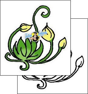 Flower Tattoo plant-life-flowers-tattoos-george-davis-gdf-00073