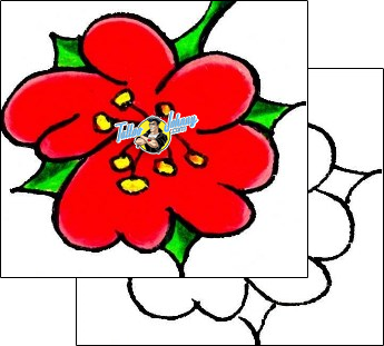 Flower Tattoo plant-life-flowers-tattoos-gwenn-glotnis-ggf-00068