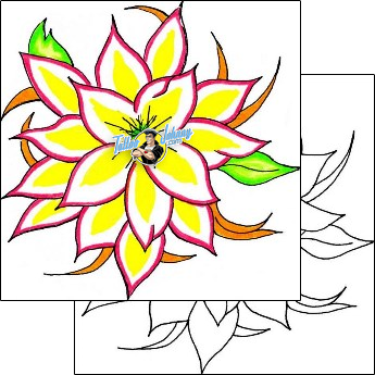 Flower Tattoo plant-life-flowers-tattoos-gwenn-glotnis-ggf-00071