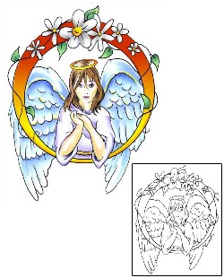 Angel Tattoo Religious & Spiritual tattoo | GJF-00001