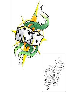 Dice Tattoo Gambling tattoo | GJF-00054