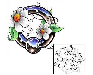 Flower Tattoo Specific Body Parts tattoo | GJF-00077