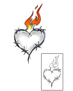 Sacred Heart Tattoo Religious & Spiritual tattoo | GJF-00101