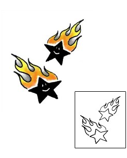 Shooting Star Tattoo Miscellaneous tattoo | GJF-00162