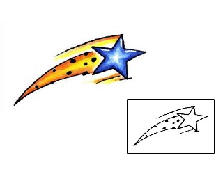 Shooting Star Tattoo Astronomy tattoo | GJF-00164