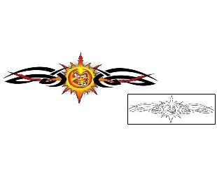 Sun Tattoo Specific Body Parts tattoo | GJF-00184