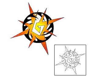 Sun Tattoo Astronomy tattoo | GJF-00231