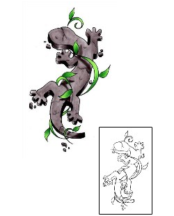 Lizard Tattoo Plant Life tattoo | GJF-00268