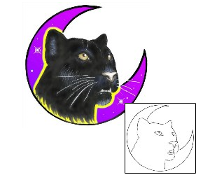 Panther Tattoo Astronomy tattoo | GJF-00349
