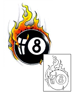 Eight Ball Tattoo Miscellaneous tattoo | GJF-00426