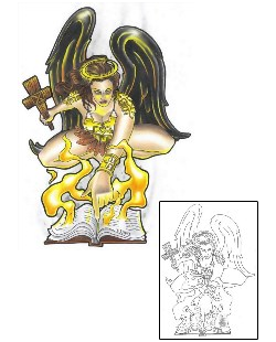 Angel Tattoo Religious & Spiritual tattoo | GJF-00430