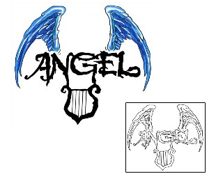 Angel Tattoo Religious & Spiritual tattoo | GJF-00438