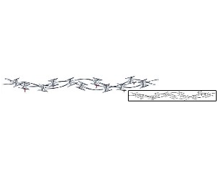 Barbed Wire Tattoo Specific Body Parts tattoo | GJF-00448