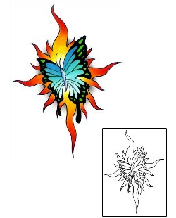 Sun Tattoo Insects tattoo | GJF-00464
