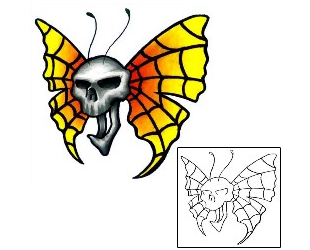 Spider Web Tattoo Insects tattoo | GJF-00500