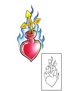 Sacred Heart Tattoo Religious & Spiritual tattoo | GJF-00593