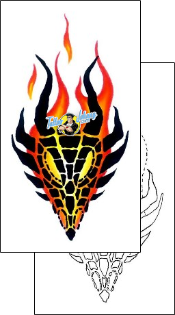 Fire – Flames Tattoo fantasy-dragon-tattoos-gentleman-jim-gjf-00605