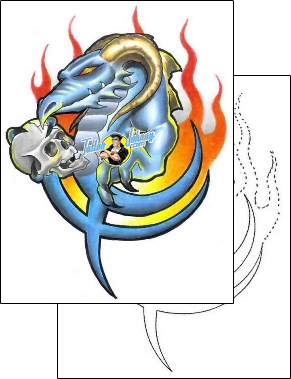 Fire – Flames Tattoo fantasy-dragon-tattoos-gentleman-jim-gjf-00606