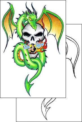 Skull Tattoo fantasy-dragon-tattoos-gentleman-jim-gjf-00620