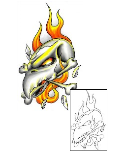 Fire – Flames Tattoo Eagle Skull Tattoo