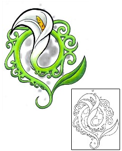 Calla Lily Tattoo Plant Life tattoo | GJF-00685