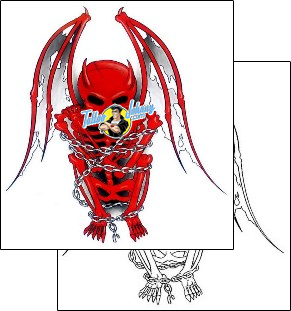 Devil - Demon Tattoo horror-skeleton-tattoos-gentleman-jim-gjf-00702