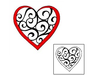 Heart Tattoo For Women tattoo | GJF-00718