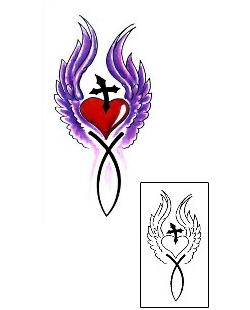 Heart Tattoo Religious & Spiritual tattoo | GJF-00724