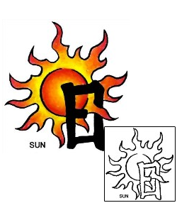 Sun Tattoo Astronomy tattoo | GJF-00763