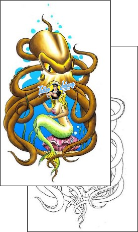 Octopus Tattoo fantasy-mermaid-tattoos-gentleman-jim-gjf-00806