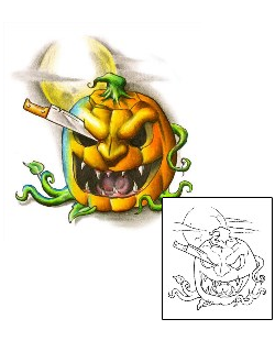 Pumpkin Tattoo Horror tattoo | GJF-00813