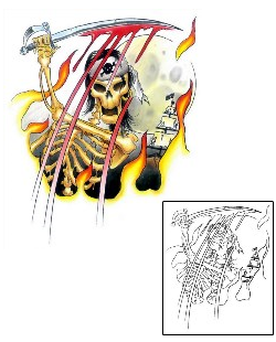 Skeleton Tattoo Miscellaneous tattoo | GJF-00831