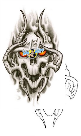 Devil - Demon Tattoo horror-skull-tattoos-gentleman-jim-gjf-00847