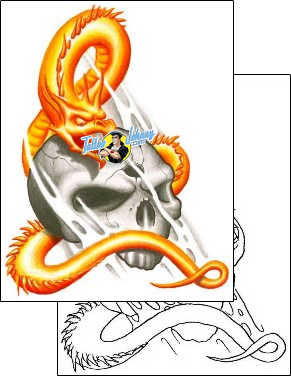 Skull Tattoo fantasy-dragon-tattoos-gentleman-jim-gjf-00867