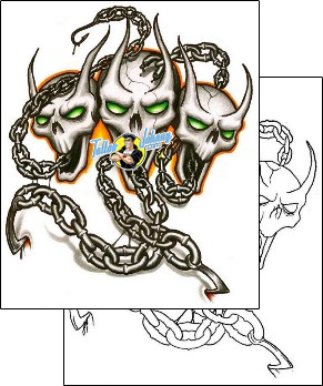Devil - Demon Tattoo horror-skull-tattoos-gentleman-jim-gjf-00872