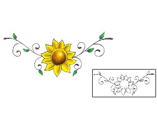 Sunflower Tattoo Specific Body Parts tattoo | GJF-00936