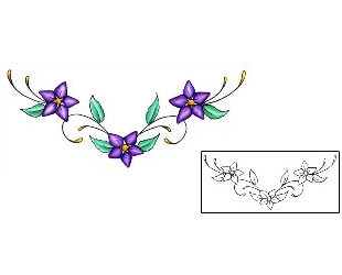 Flower Tattoo Specific Body Parts tattoo | GJF-00938